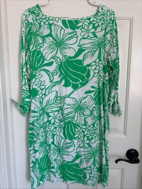 Lilly Pulitzer Lidia Boatneck Spearmint Green Kiss My Tulips